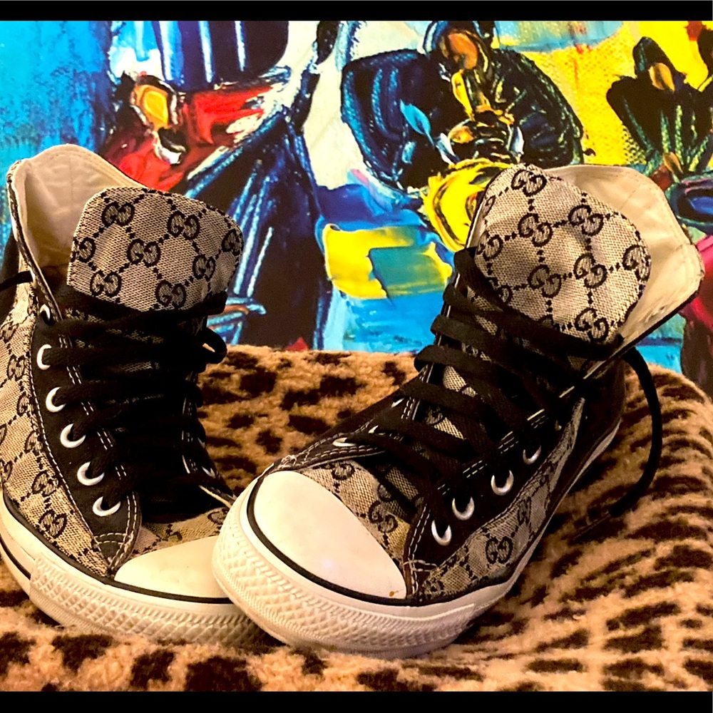 Black GUCCI Converse Chuck Taylors…these are one of a kind.